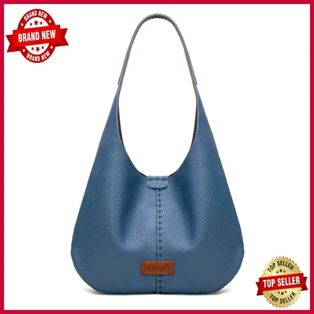 Large Slouchy Hobo Bag Set with Crossbody, PU Leather, 2-Piece Purse